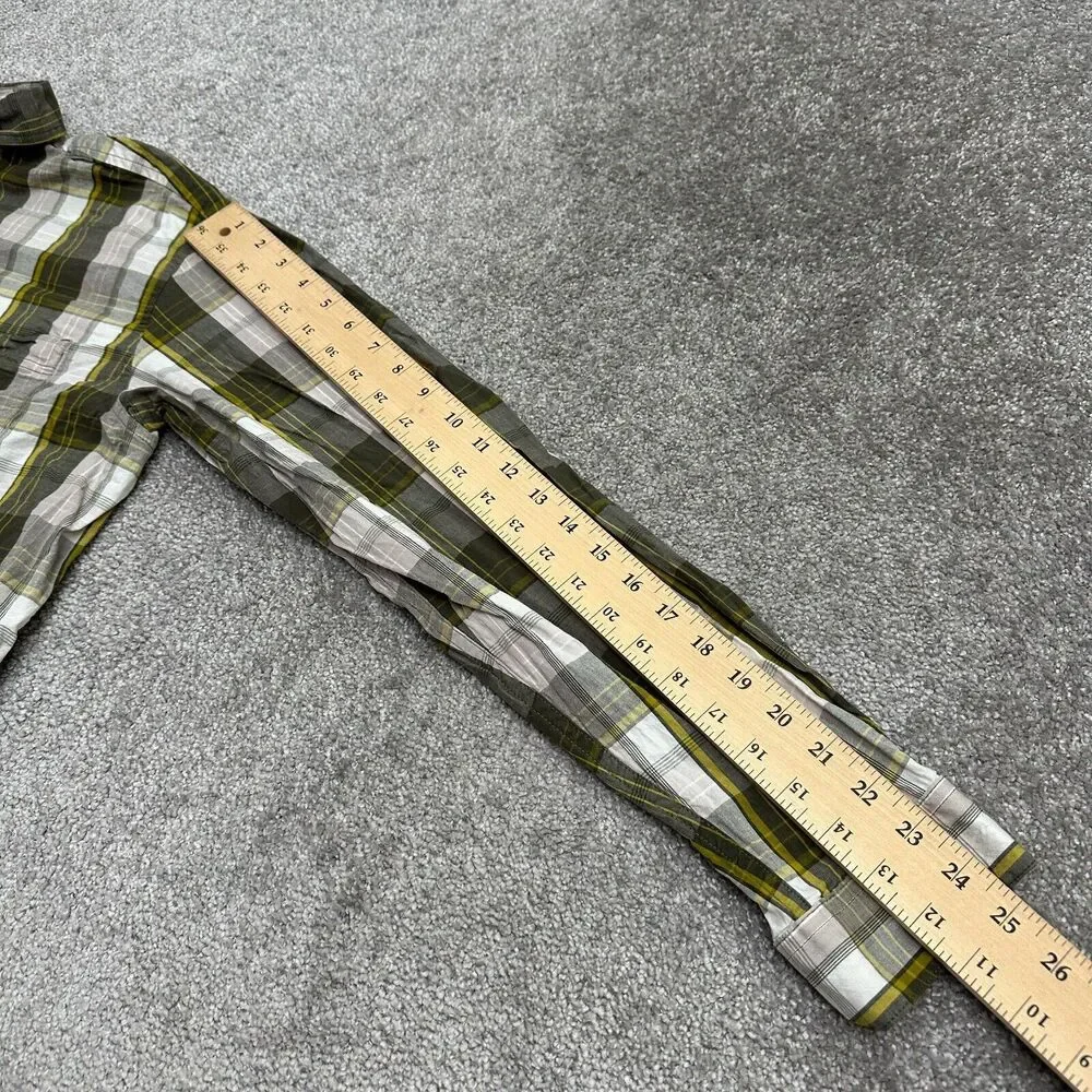 Columbia Shirt Men XXL Green Plaid Long Sleeve Button Down Cotton Casual Outdoor